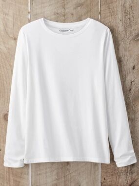 Coldwater Creek white crewneck long sleeve shirt